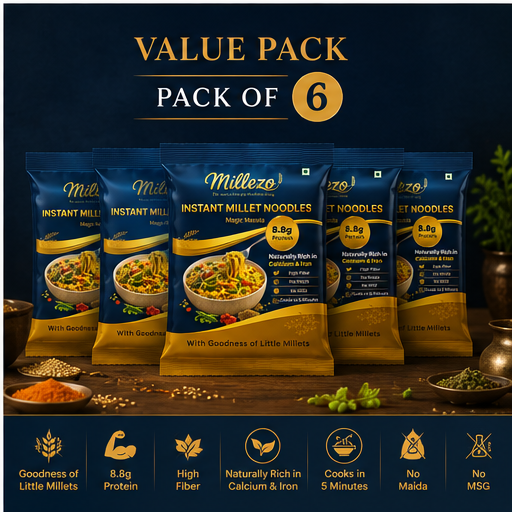 Millezo Instant Millet Noodles — Magic Masala | 6 Pack